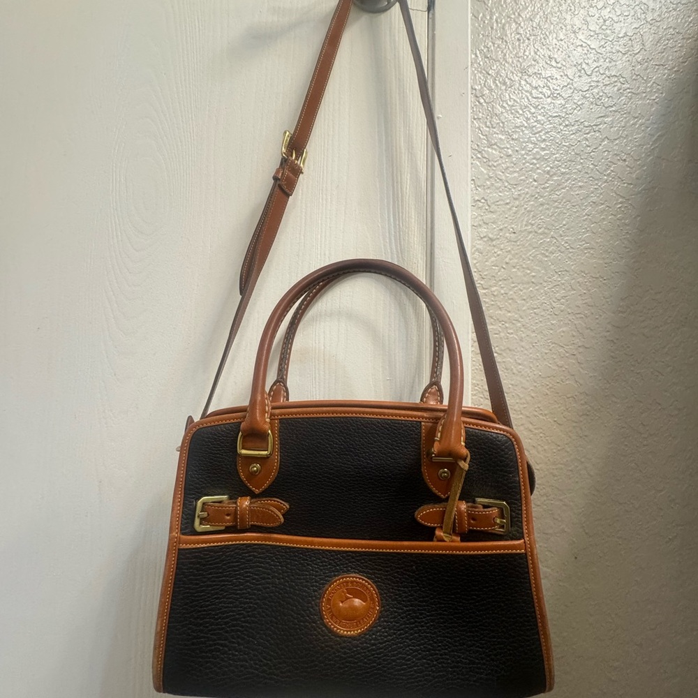 PRISTINE Vintage Dooney & Bourke R212 All-Weather Leather Satchel- Full Set